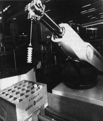 1.2 Εξέλιξη της Ρομποτικής UNIMATE 1961 Πρόκειται για το πρώτο ρομπότ που χρησιμοποιήθηκε στη βιομηχανία και συγκεκριμένα, στην κατασκευή αυτοκινήτων.