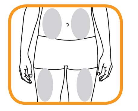 Mai jos este o diagramă a pen-ului preumplut AutoClicks. 1: bandă portocalie 2: fereastră de vizualizare 3: mâner negru 4: capac transparent 1.