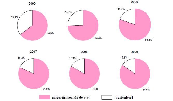 Grafic nr. 4.26. Structura pe tipuri de pensii Sursa: Anuarul statistic al judeţului Bistriţa-Năsăud 2010 Tabel nr. 4.32.