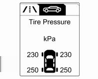 210 Φροντίδα οχήματος Περιστρέψτε τον περιστροφικό διακόπτη για να επιλέξετε το σύστημα παρακολούθησης πίεσης ελαστικών.