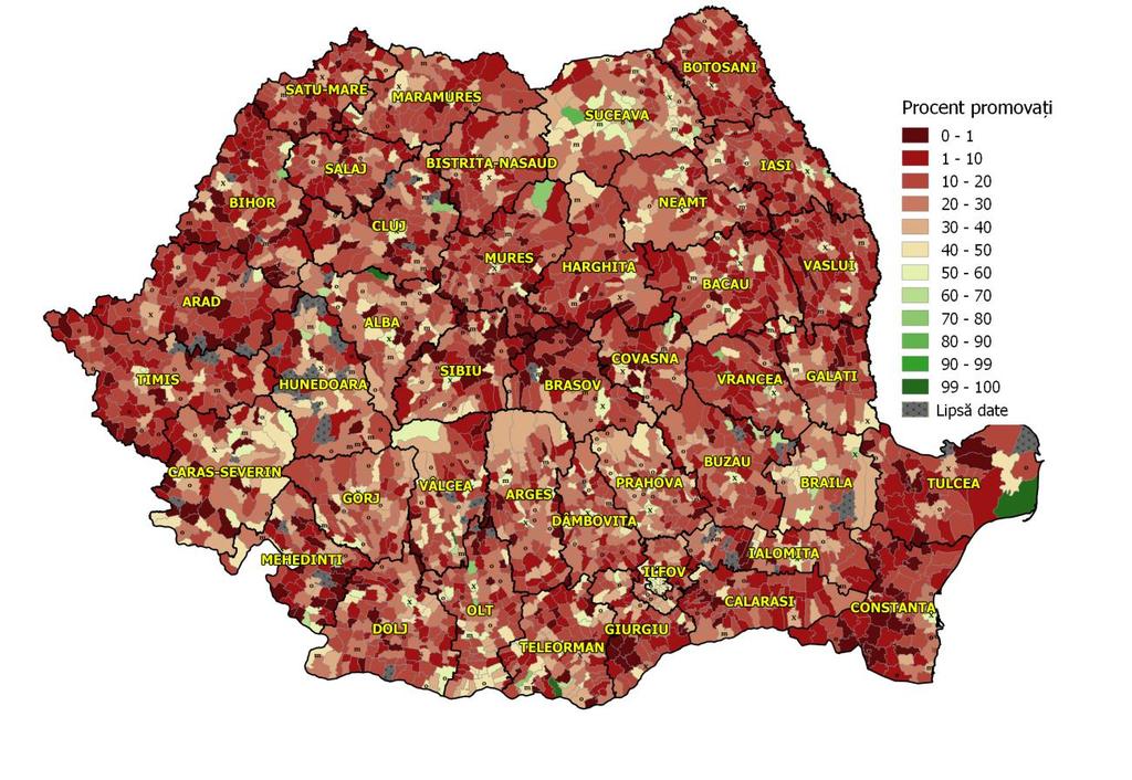 6. Analiza rezultatelor elevilor la simulare Institutul de Științe ale Educației, martie 2016 Figura 7.