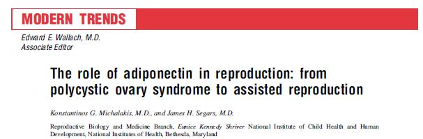 Adiponectin in Reproduction,