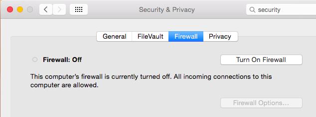 Apple OS X v.10.6 και νεότερο Για να ενεργοποιήσετε το ενσωματωμένο Firewall για το λειτουργικό σύστημα OS X θα πρέπει να ακολουθήσετε την εξής διαδικασία: 1.