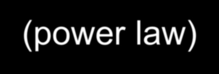 روابط حاکم برای قاعده توانی( law (power در شدت برش باال: n= 3.