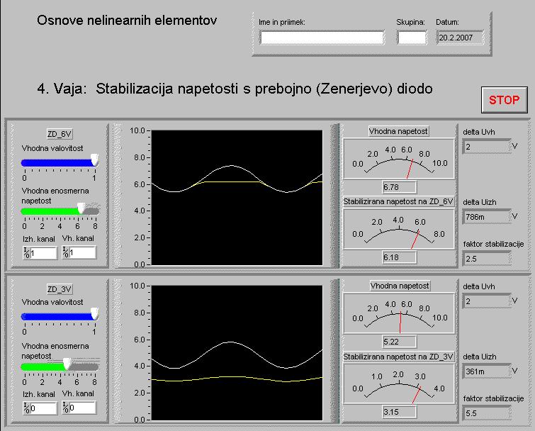 4. vaja: Prebojna dioda kot stabilizator