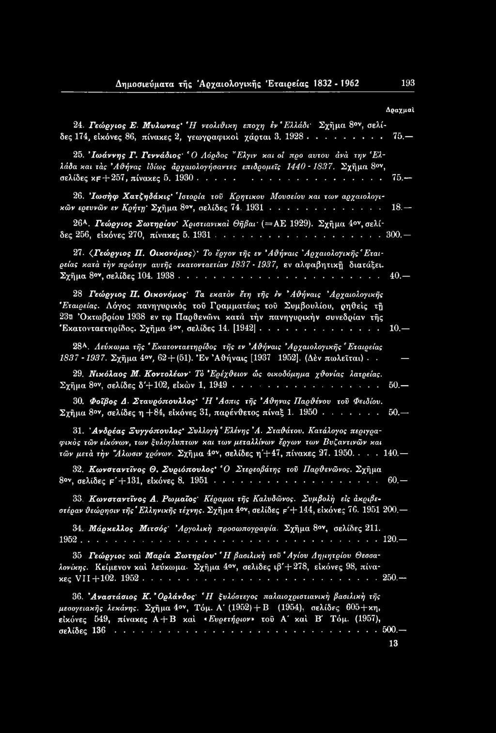 Ιωσήφ Χατξηδάκις' Ίοτορία τοϋ Κρητικόν Μουσείου και των αρχαιολογικών ερευνών εν Κρήτη' Σχήμα 80ν, σελίδες 74. 1931... 18. 26Α. Γεώργιος Σωτηρίου' Χριοτιανικαΐ Θήβαι' (=ΑΕ 1929).
