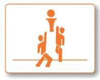 playing volleyball