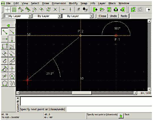Συντεταγμένες Coordinates Ο κόκκινος σταυρός στο κάτω αριστερά μέρος του σχεδίου του παραθύρου σηματοδοτεί την αρχή των αξόνων.