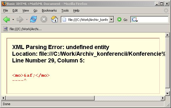 MathML + XHTML <math xmlns='http://www.w3.