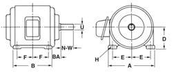 General Information A Guide to NEMA s and Shaft Dimensions SERI ratings and dimensions shown in Table No. 1, below, are for general purpose motors as indicated.