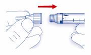 Pasul 1. Verificaţi insulina A. Scoateţi capacul stiloului injector (pen-ului). B. Verificaţi eticheta de pe OptiSet şi rezervorul de insulină pentru a vă asigura că aveţi insulina corespunzătoare. C.