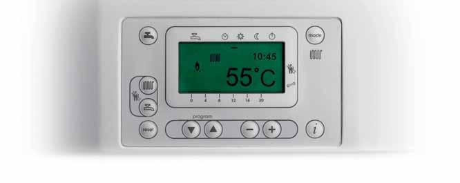 8 SISTEMUL AVANSAT CPS: CONTROL, PROGRAMARE, SETARE Modelele de centrale termice cu condensare Luna HT şi Power HT sunt prevăzute cu un panou de control digital.