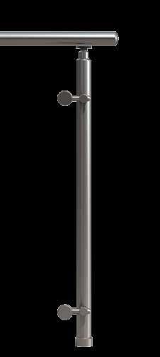 F-200 handrail-f-101 column 4182 Στήριγμα τζαμιού 8-10mm διπλό κολόνας Ø Double glass support 8-10 mm