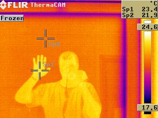 63 64 Prividna temperatura Prividna temperatura je nekompenzirano očitanje temperature baš kako ga kamera vidi
