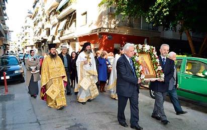 Τέλος τὸ ἀπόγευμα τῆς ἰδίας ἡμέρας ἐτελέσθη ὁ μεθέορτος Ἑσπερινὸς καὶ ἡ Ἱερὰ Παράκλησις πρὸς τὸν Ἅγιο.