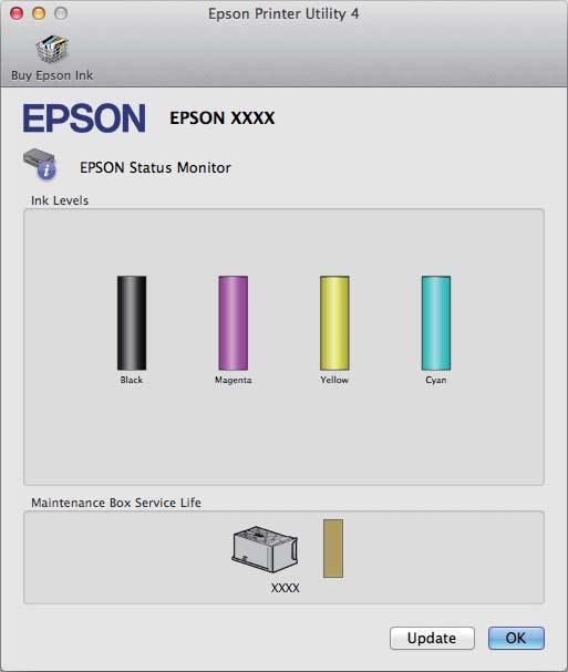 Αντιμετώπιση προβλημάτων εκτύπωσης/αντιγραφής B Πατήστε το εικονίδιο EPSON Status Monitor. Εμφανίζεται το EPSON Status Monitor.