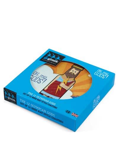 BEER MAT STYLE COASTERS ΑΠΟΡΡΟΦΗΤΙΚΑ ΣΟΥΒΕΡ Σουβέρ Traditional Costumes (Σετ 12 τμχ.) Σουβέρ Oh... my GODS! (Σετ 12 τμχ.) Σουβέρ Greek Wooden Vessels (Σετ 12 τμχ.