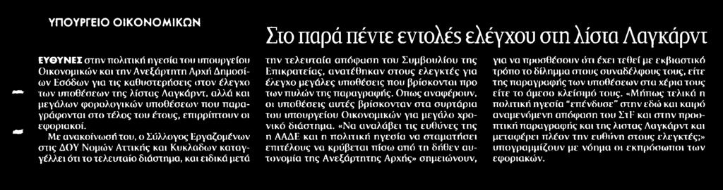 ΛΙΣΤΑ ΛΑΓΚΑΡΝΤ Μέσο:.