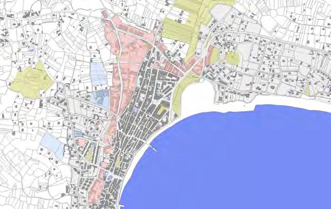 Tanto as edificacións do casco antigo como as que se atopan na ordenanza de mazá pechada colonizan a meirande parte da parcela que ocupan mentres que na edificación residencial extensiva predomina a