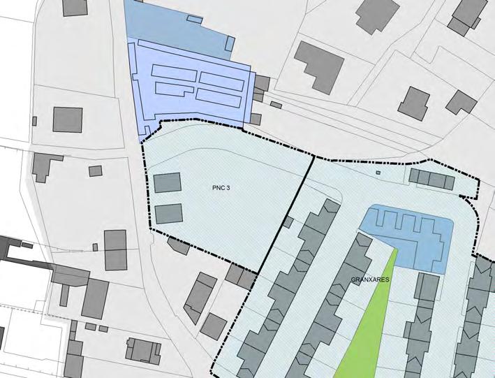 PLAN XERAL DE ORDENACIÓN MUNICIPAL DE ARES (A CORUÑA) 87 POLÍGONO NON CONSOLIDADO 3 Atópase ao suroeste do núcleo urbano, ao carón do cemiterio.
