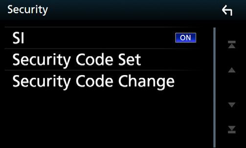 Για να διαγράψετε τον κωδικό ασφάλειας: Αγγίξτε το [Security Code Cancellation] στην οθόνη Ασφάλειας, έπειτα επαναλάβετε το βήμα 5.