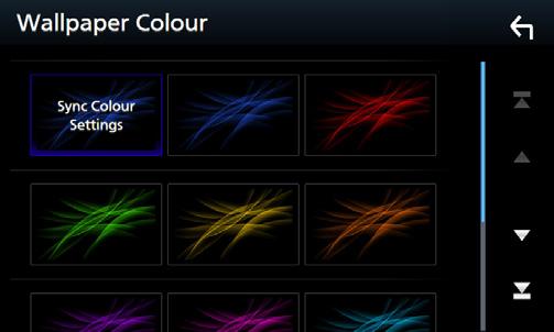 Για να επιλέξετε χρώμα ταπετσαρίας Αγγίξτε το [Wallpaper Colour] στην οθόνη Προσαρμογής Ταπετσαρίας. 2 Επιλέξτε ένα χρώμα ταπετσαρίας.