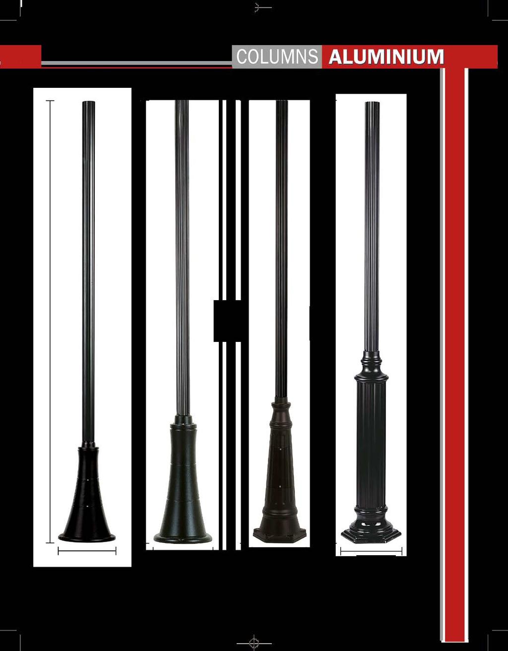 COLUMNS ALUMINIUM ΣΩΛΗΝΑ ΡΙΓΕ με θυρίδα επίσκεψης 200cm -