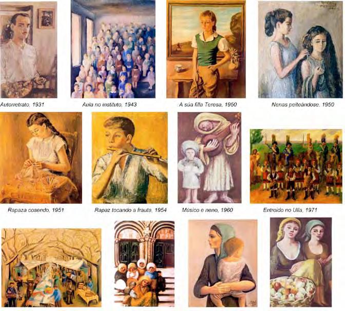 C. PINTURA A pintura de Vidal Abascal é unha pintura identificada cos problemas e coas xentes da súa terra: figuras illadas, retratos familiares, costumes, historia urbana e rural.