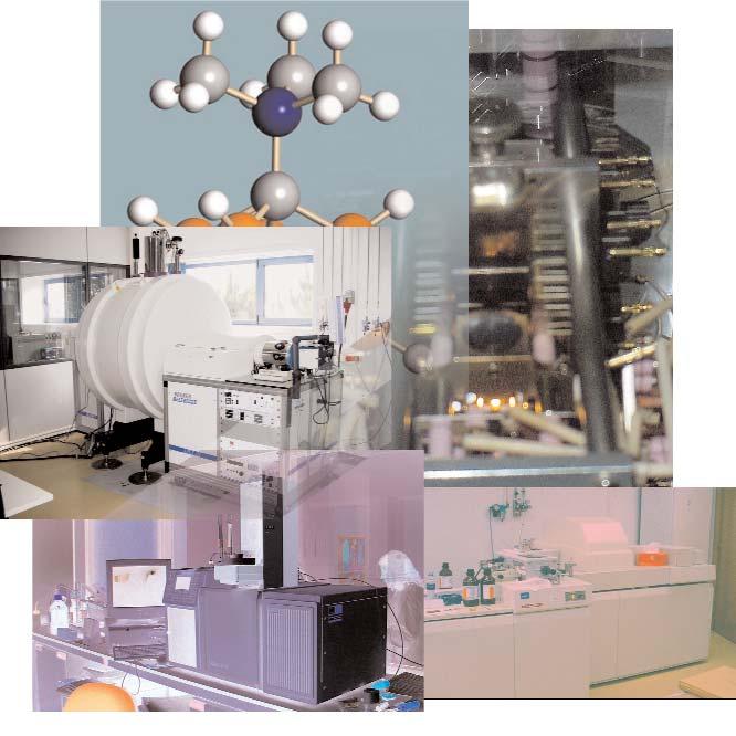 Servizo de Determinación Estrutural e Proteómica 1. Espectrometría de Masas a. Gases Masas b. Sector Magnético c. Resonancia Ciclotrónica de Ións d. MALDI-TOF e Preparación de Mostras 2.