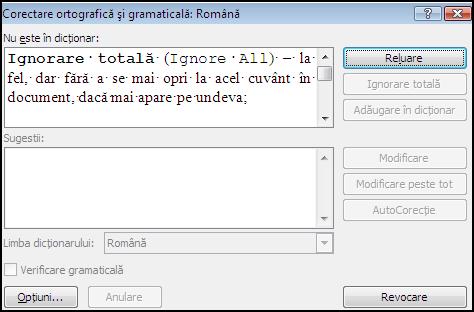 Selectăm textul (eventual întregul document). 2. Folosim meniul Revizuire fila Verificare butonul Setare limbă.