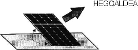 O.3. praktika Eguzki-energia fotovoltaikoa non: I : Energia erresultantea. I: Eguzki-konstantea. α: Eguzki-panelen erradiazioarekiko inklinazio-angelua. I = I cos α (O.3.1) O.3.1. irudia.
