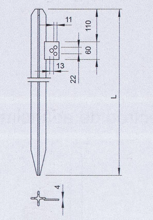 Electrod de impamantare profilat 00 2,4 6114119