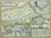 1655 ORTELIUS ABRAHAM ΘΡΑΚΗ. THRACIAE VETERIS TVPUS. Antwerp, ca. 1612.