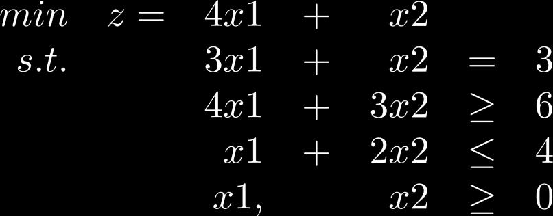 Παράδειγμα της μεθόδου Μ 1 2 3 Η 3 η εξίσωση έχει τη δική της χαλαρή μεταβλητή, αλλά η 1 η και η 2 η