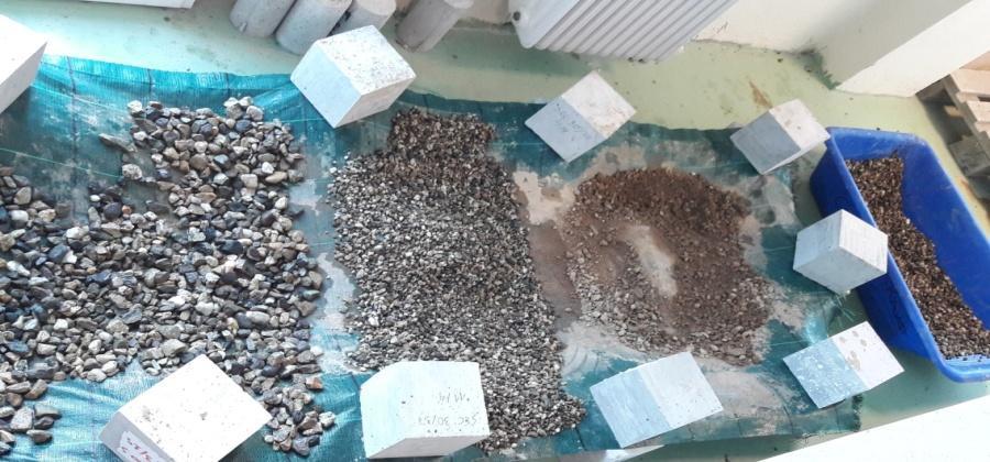Υλικά ΠΕΙΡΑΜΑΤΙΚΗ ΔΙΑΔΙΚΑΣΙΑ Τσιμέντο: 350 kg/m 3, CEM II/A-LL 42.5N της εταιρείας ΤΙΤΑΝ, με ειδικό βάρος 3 kg/dm 3 Νερό: 189 kg/m 3, με λόγο νερού προς τσιμέντου για όλα τα μείγματα= 0,54.