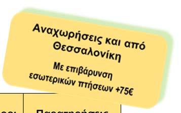 ΠΤΗΣΕΙΣ ΗΜΕΡΟΜΗΝΙΕΣ ΔΙΑΔΡΟΜΗ ΩΡΑ ΩΡΑ ΑΝΑΧΩΡΗΣΗΣ ΑΦΙΞΗΣ 1 η μέρα Αθήνα Αγία Πετρούπολη 23.05 02.55 5 η μέρα Aeroflot Αγία Πετρούπολη - Μόσχα 08.15 09.30 8 η μέρα Μόσχα Αθήνα 13.15 16.