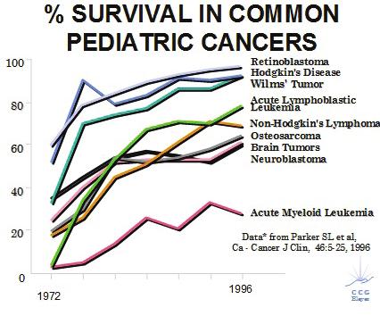האגודה למלחמה בסרטן בישראל )ע"ר( קבוצות בסיכון תמונה מס. 1: עקומה המצביעה על עלייה בהישרדות ממחלת הסרטן בילדים משנת 1972 עד 1996 רשימת ספרות 1. Melissa M, et al.