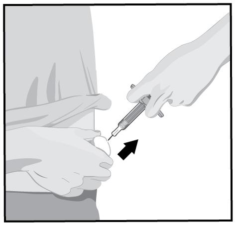 Nu frecați locul injecției Este normal să apară o ușoară sângerare la locul injecției PASUL 9 Aruncați seringa preumplută utilizată într-un container special de eliminare a deșeurilor conform
