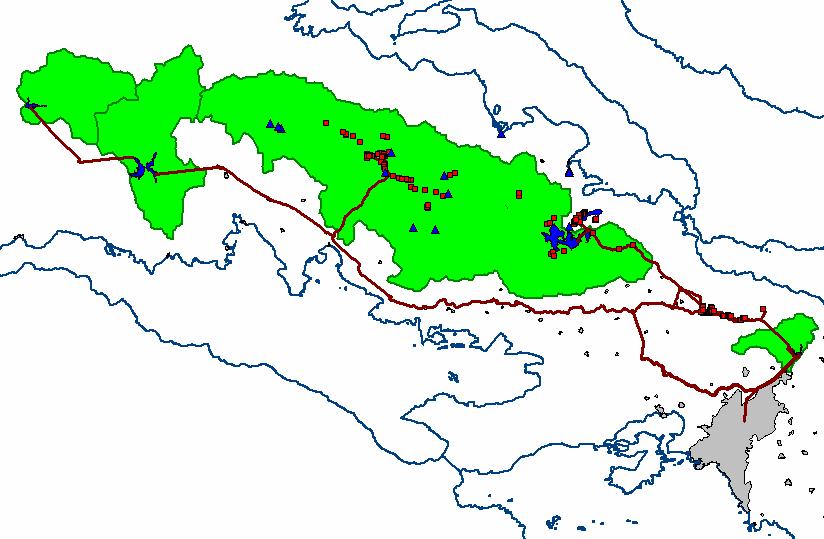 Εµπειρική βάση της µελέτης: Η υδρολογική λεκάνη του Βοιωτικού Κηφισού Γεωτρήσεις Λεκάνη Βοιωτικού Κηφισού Λίµνη Υλίκη Ταµιευτήρας Ευήνου Ταµιευτήρας Μόρνου Ταµιευτήρας Μαραθώνα Φυσικές συνθήκες: 2000