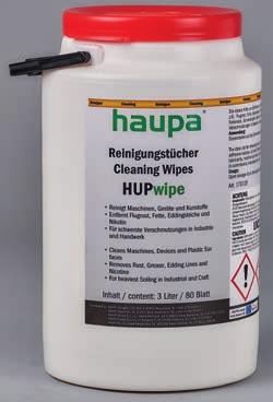 000000 170406 Detail o, 00 Mitte toote nr. 170106, 170150, 170152, 170400 Puhastuslapid HUPwipe Toote Nr. 170118 80 x (27 x 22,5 cm) Tehniku puhastuslapid Toote Nr.