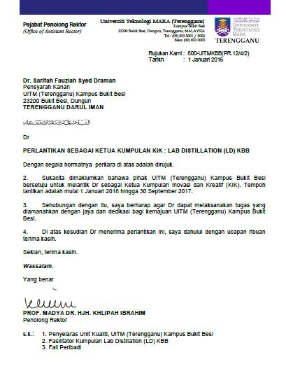 PENGENALAN KUMPULAN PELANTIKAN AHLI KUMPULAN BIL 1 NAMA DR SARIFAH FAUZIAH