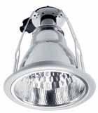 Corpuri de iluminat pentru interior w Downlighturi, gama ERM 241 AGL 80 LI90000022 Material: - Corp: tablă de oţel - Reflector: aluminiu metalizat, faţetat - Ramă: tablă de oţel Distribuţia luminii: