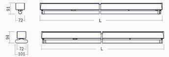 Corpuri de iluminat pentru interior w Insert de iluminat pentru șiruri luminoase, gama LIGNE - S ECO T8 LI99000086 LI99000088 Corp de iluminat insert pt lămpi fluorescente T8 Echipament de control: