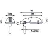 Include lampă Ajustare pe stâlp 0 / 5 / 10 / 15 și pe braţ 20 / 0 Întreţinere fără scule Accesorii: consolă perete 15, suport de colţ 15 349 DESCRIERE STOC STORE COD COMANDĂ Corpuri de iluminat