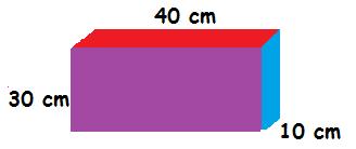 Actividade resolta A densidade do mármore é duns.700 kg/m 3 e temos un taco de dimensións 30 x 10 x 40 cm.