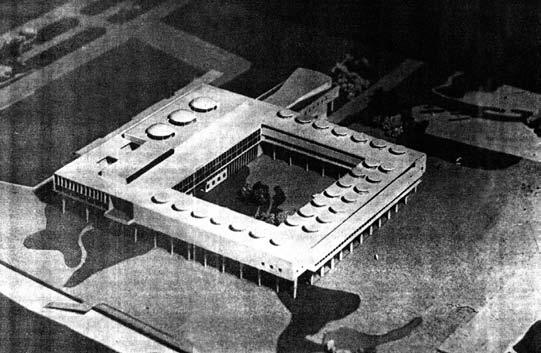 АРХИТЕКТОНСКИ КОНКУРСИ НА НОВОМ БЕОГРАДУ ОД 1947. ДО 1970. ГОДИНЕ Сл. 15. Конкурс за зграду Војног музеја на Новом Београду 1950.