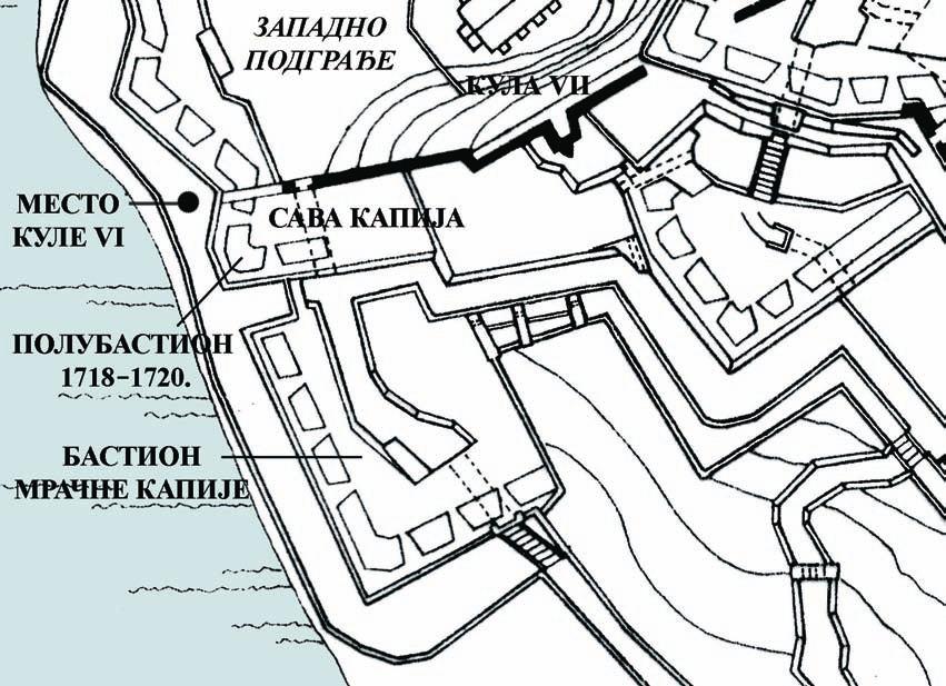 МАРКО ПОПОВИЋ Сл. 1. Ситуациони план комплекса Сава капије са делом Западног подграђа кота 74.00 
