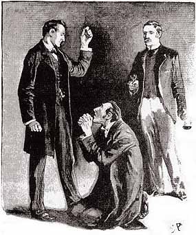 Arthur Conan Doyle είναι ο άνθρωπος που θα κληθεί. Τότε, όταν είχε φύγει, διέρρηξες την κοσμηματοθήκη, σήμανες συναγερμό, και έβαλες να συλληφθεί ο ατυχής εκείνος άντρας.