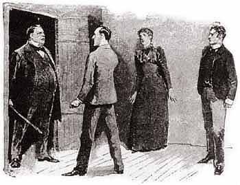 Arthur Conan Doyle Τα λόγια είχαν μόλις προλάβει να βγουν από το στόμα του πριν ένας άντρας εμφανισθεί στην πόρτα του δωματίου, ένας εξαιρετικά παχύς και ψωμωμένος άντρας, με ένα βαρύ ραβδί στο χέρι