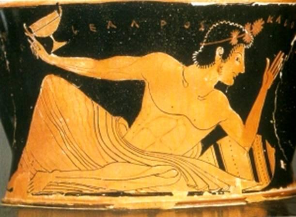 Η επιγραφή ΛΕΑΓΡΟΣ ΚΑΛΟΣ με χρώμα (σε